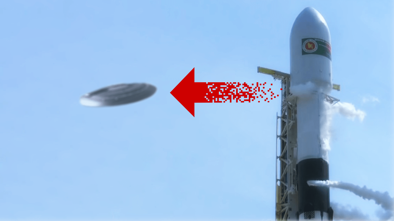 Un OVNI registrado durante el lanzamiento del Falcon 9 (Video)