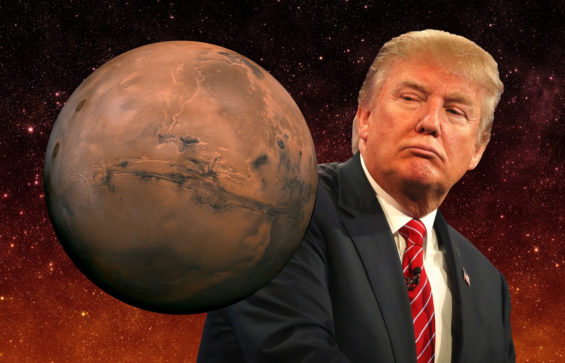Trump pidió a NASA llevar humanos a Marte durante su mandato
