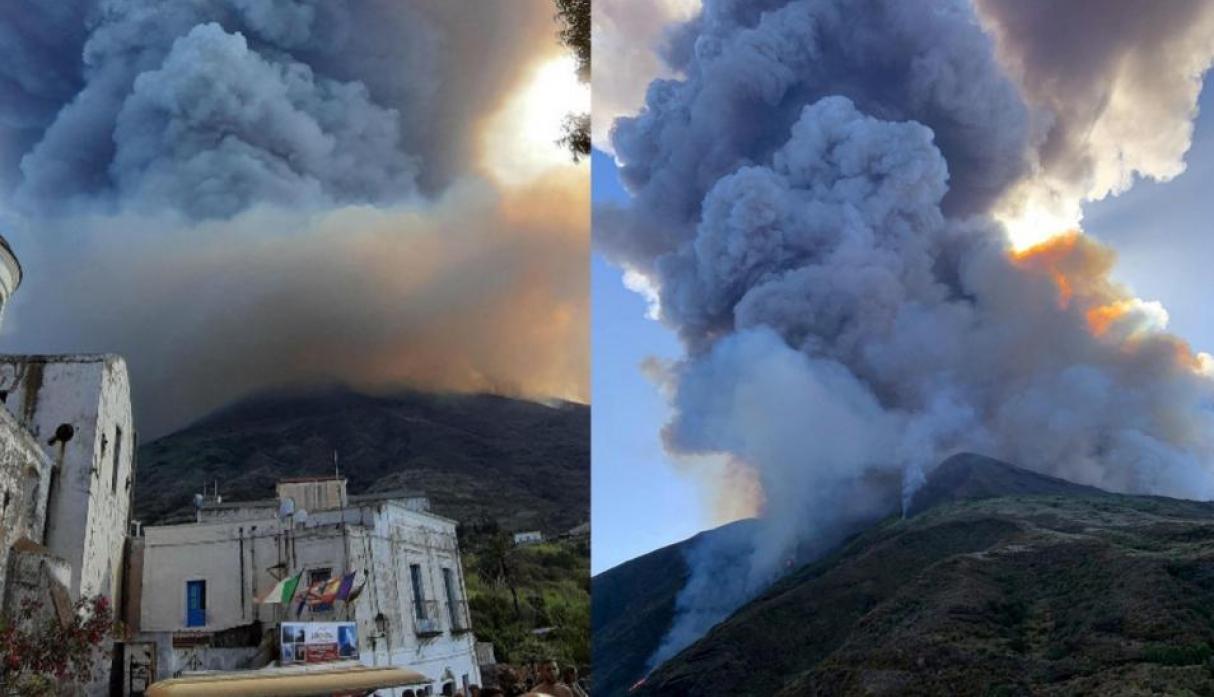 Erupción repentina de un volcán en Italia genera pánico entre turistas (Video)