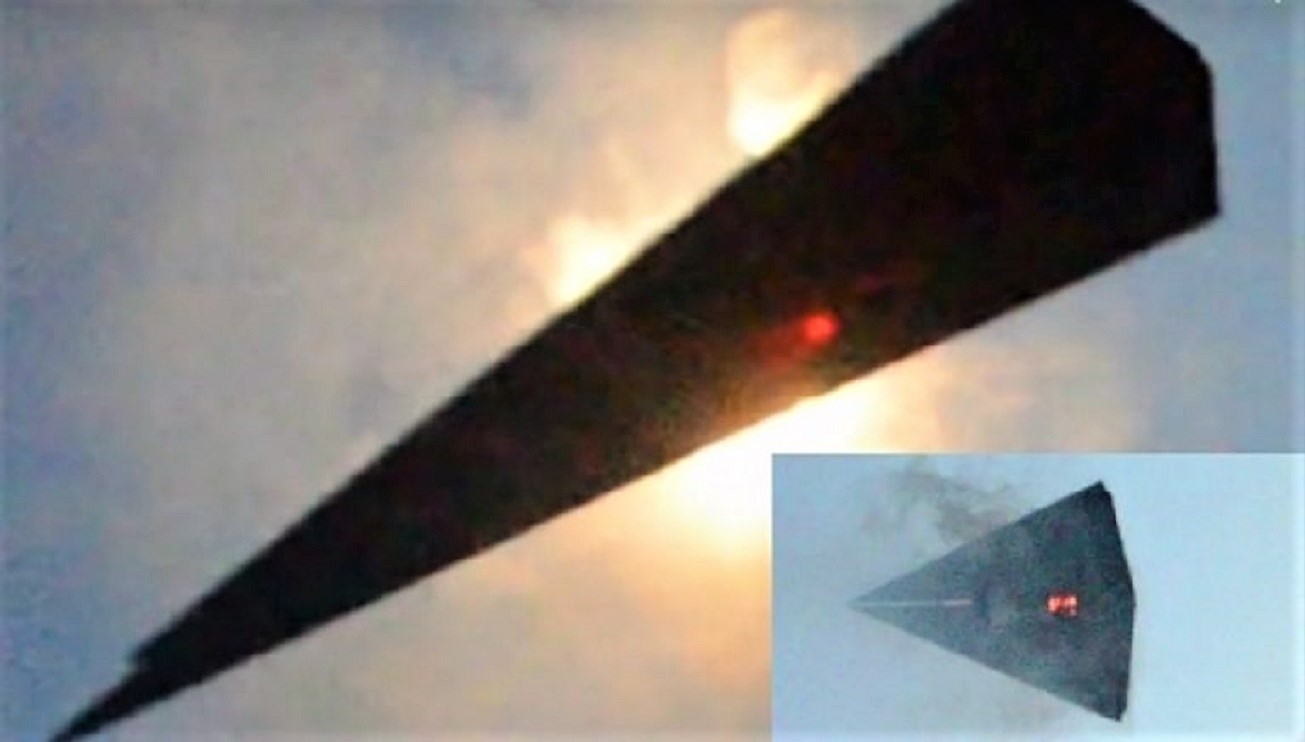 Un misterioso objeto similar al TR-3B parece explotar sobre el Área 51 (Video)