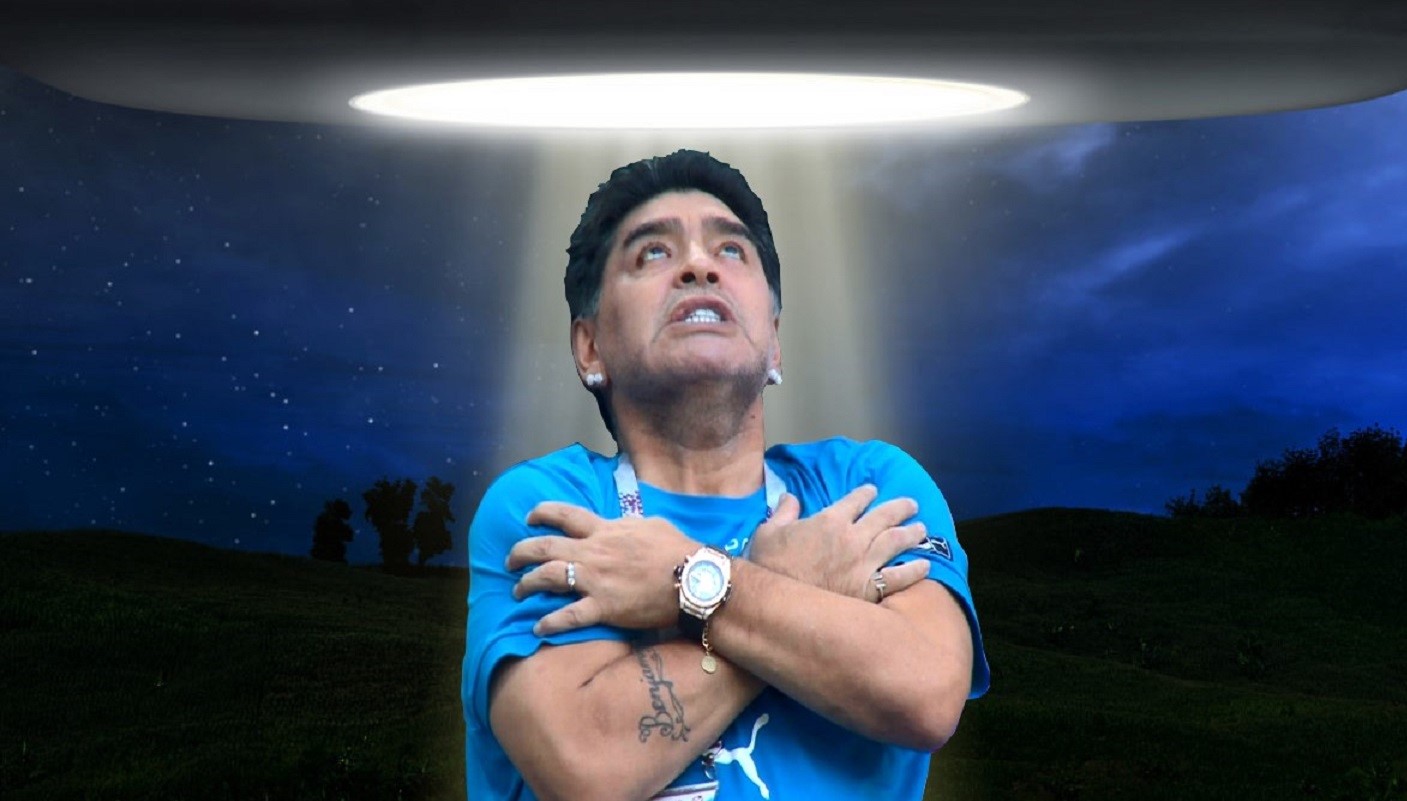 Maradona comenta en TV que fue abducido por extraterrestres (Video)