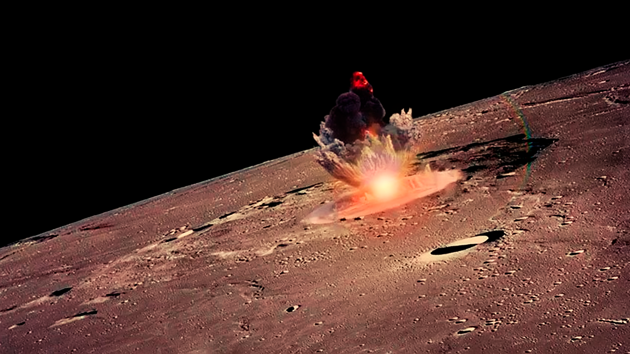 Registran misteriosa explosión con un «destello rojo» en la Luna (Video)