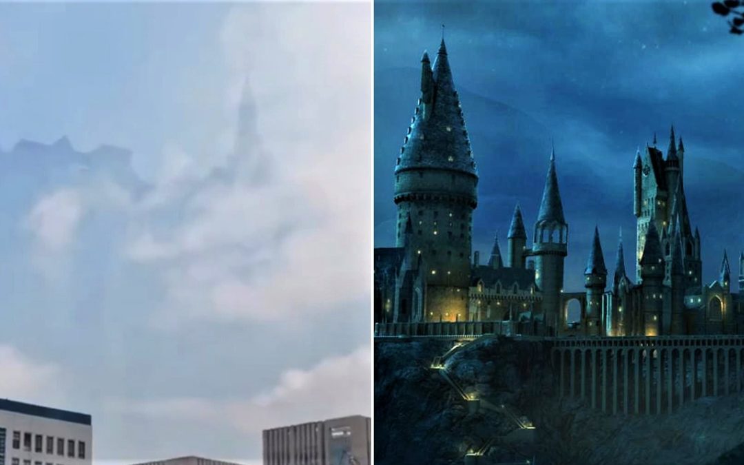 Un fantasmal castillo «al estilo Hogwarts» parece flotar sobre China (Video)