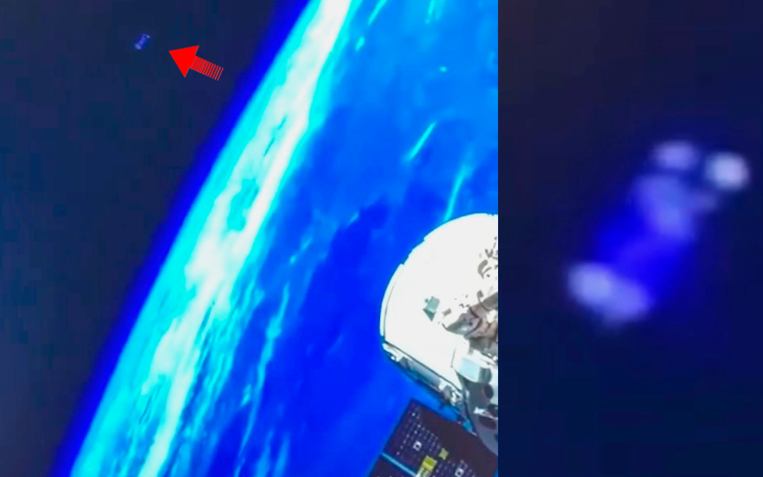Astronauta de la EEI retransmite en directo un gran OVNI azul (Video)