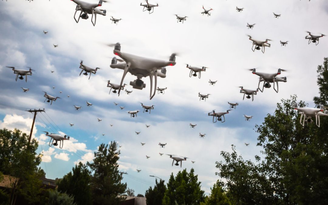 Los drones podrían unirse en pleno vuelo como «Transformers» en 2040