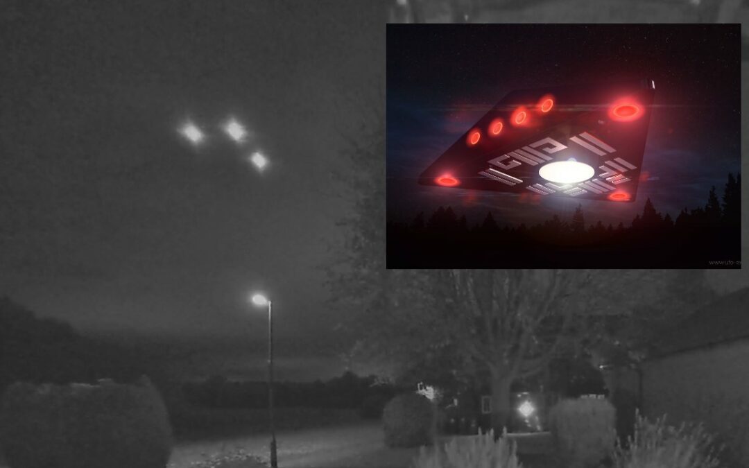Cámara de vigilancia grabó un «OVNI triangular» sobre las casas